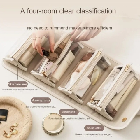 TODAY 49% OFF Leather Waterproof Cosmetic Bag